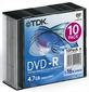 TDK DVD-R 4.7Gb 16x Slim (10)