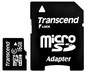 Micro SD Transcend MicroSDHC (Class 10) 16Gb + SD adapter (TS16GUSDHC10)