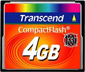 Compact Flash Transcend Compact Flash (133x) 4Gb (TS4GCF133)