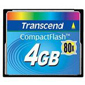  Transcend CompactFlash 4 GB (80X)