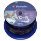 Компакт-диск Verbatim DVD+R 4,7Gb 16x Cake 50 Printable (43651)